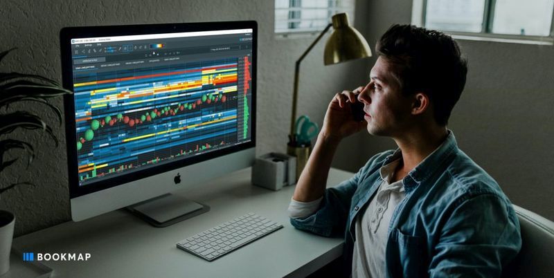 Bookmap heatmap visualizing market liquidity for futures and stocks